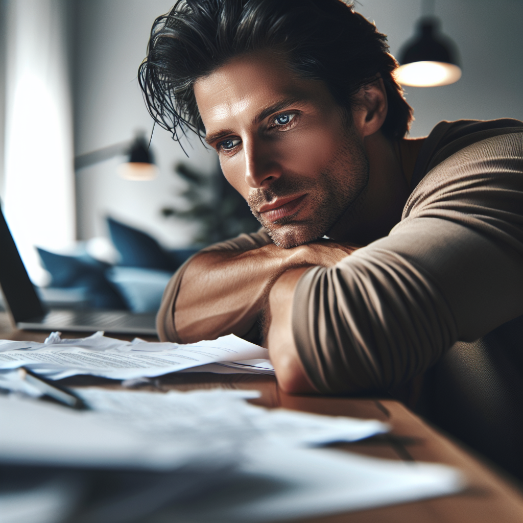 Researching at a desk